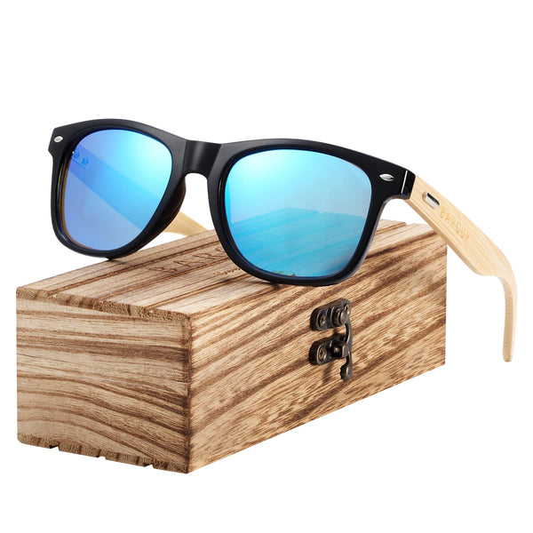 BARCUR Pink Wood Bamboo Sun Glasses