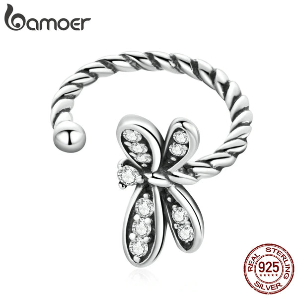 Bamoer 1PC Vintage Dragonfly Ear Cuff