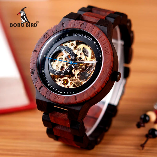 BOBO BIRD Wood Mechanical Watch Men