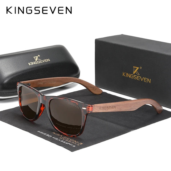 KINGSEVEN New Black Walnut Sunglasses