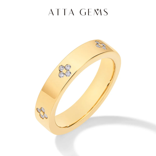 ATTAGEMS Luxury Rings Flowers Shape