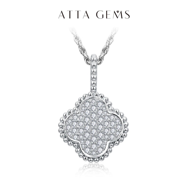 ATTAGEMS Full Round Moissanite Necklace