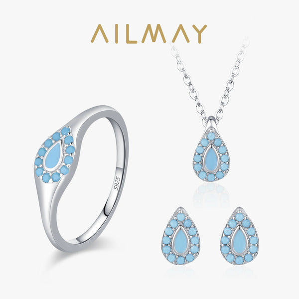 Ailmay Droplet Shaped Turquoise Set