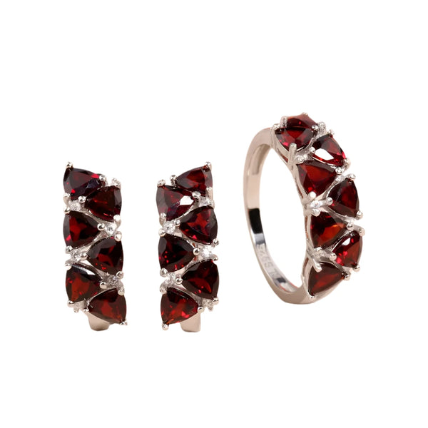 YUNUM Mozambique Garnet natural gem set