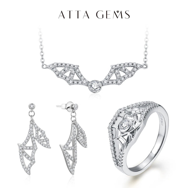 ATTAGEMS Exquisite Bat Wings Jewelry Set