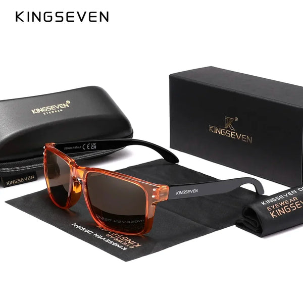 Genuine KINGSEVEN Brand Square Retro TR90 Polarized Sunglasses