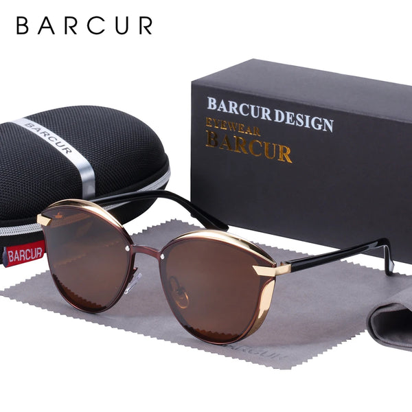 BARCUR Polarized Luxury Round Sunglasses