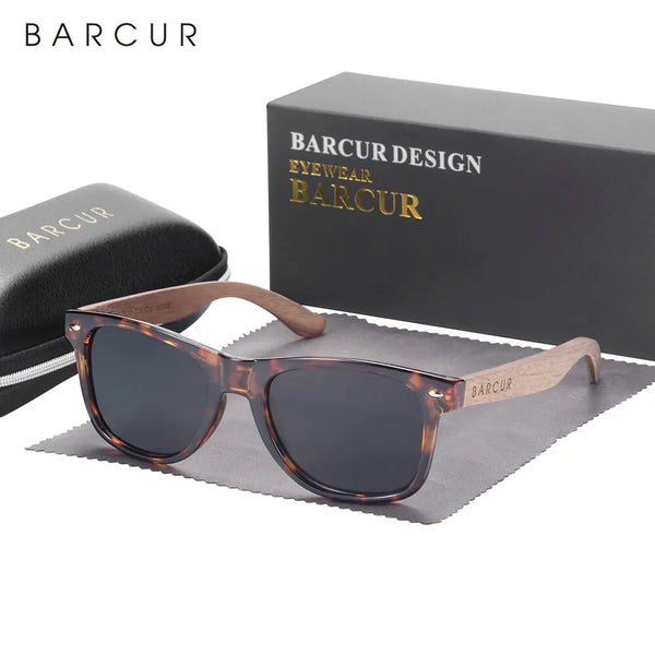 BARCUR Natural Wooden Sunglasses