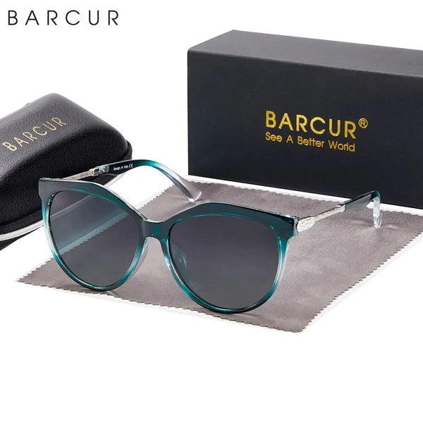 BARCUR Polarized Cat Eye Sunglasses