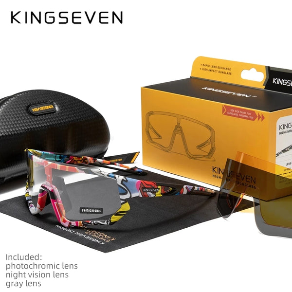 KINGSEVEN Mountain Bike Photochromic Sunglasses