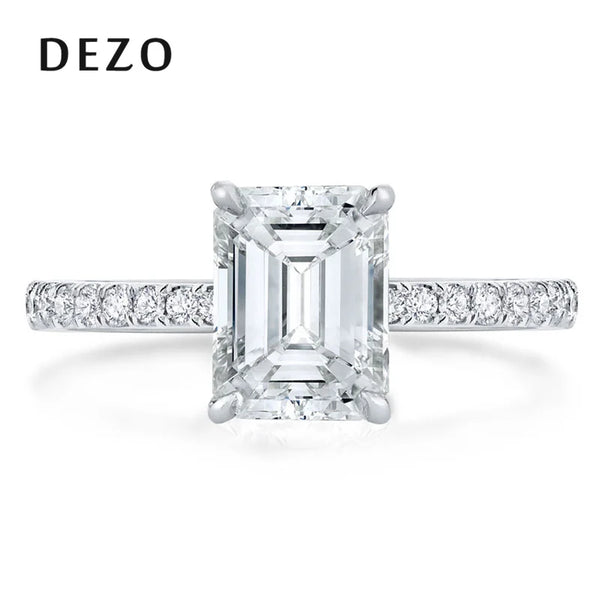 DEZO 3 Carat Emerald Moissanite Diamond