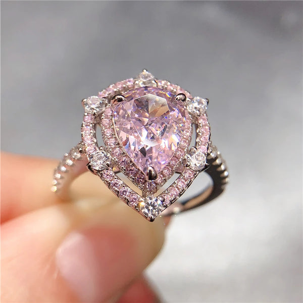 THREE MAN Pinky Diamond Engagement Ring