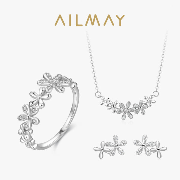 Ailmay Genuine exquisite Flowers Jewelry Sets