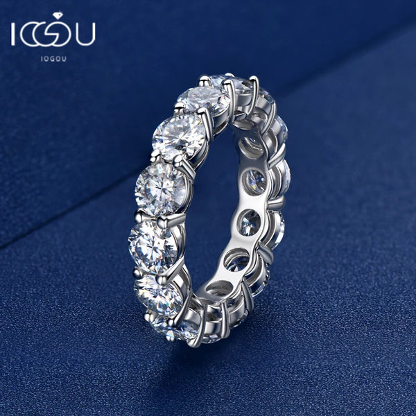 IOGOU Full Eternity Bands Moissanite Ring