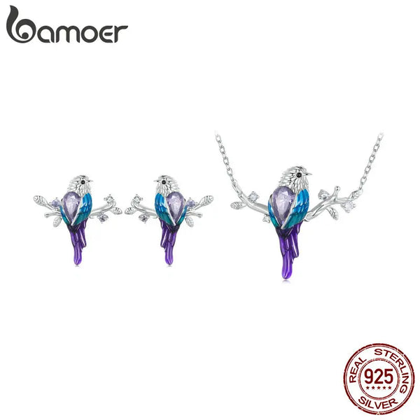 Bamoer Purple Zircon set Jewelry