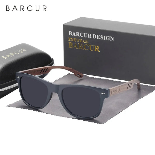 BARCUR Design Wood Sun Glasses